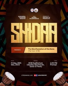 the poster for shora, an upcoming musical festival