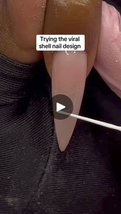 43K views · 2K reactions | Would you wear the shell nail design  👀👀 #viralnails #nailarttutorial #softgel #fyp | Karine Waters