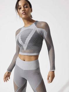 All Net Long Sleeve Gym Fashion Women, Workout Gear For Women, Athletic Wear Womens, Exercise Clothes, Equestrian Apparel, Concept Clothing, Workout Clothing, Workout Attire