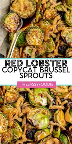 red lobster copycat brussel sprouts with text overlay