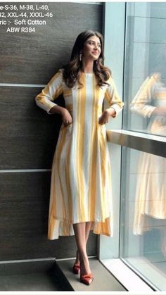 Designer Kurti Patterns, Long Kurti Designs, Salwar Kamiz, Cotton Kurti Designs, Trendy Dress Outfits, Kurti Designs Party Wear