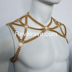 Elevate your festival look with this handmade "Rave Burning Men Gold Punk Festival Shoulder BodyChain Harness Carnival Outfit" 🌟 Perfect for music festivals, Halloween, and more! #FestivalFashion #PunkStyle #Handmade #VintageVibes 🎶🔥  #eBay #eBaySeller #None #Punk #Gold #StainlessSteel #China #MusicDance #Men #Gothic #FashionCostumes #Halloween #Carnival #Unknown #BodyChain #Shoulder #Handmade #festivalclothing Mens Body Chain, Male Rave Fits, Body Chain For Men, Angelcore Clothes Male, Chain Harness Men, Male Lingeniere, Rave Fashion Men, Gold Rave Outfit