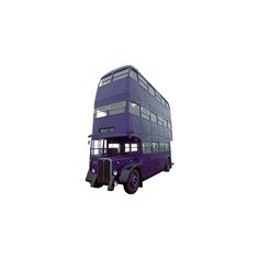 a purple double decker bus is shown on a white background with no people around it