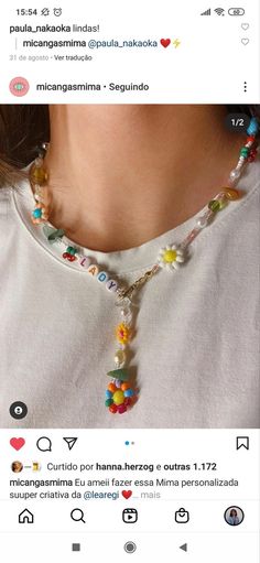 an image of a woman wearing a necklace with beads on the front and back of her neck