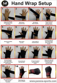 instructions for how to wrap wrist and hand wraps