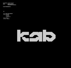 a black and white photo with the word kab in it's center corner