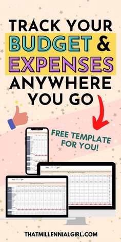 a computer screen with the text track your budget and expenies anywhere you go