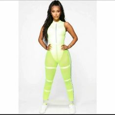 Got Time To Reflect Leggings Mesh Lime Reflective Detail 95% Nylon 5% Spandex Medium Reminder App Charges 20% Fee Ty Sporty Green Stretch Jumpsuits And Rompers, Summer Gym Unitard, Green Mesh Bottoms For Summer, Summer Green Mesh Bottoms, Sporty Elastane Pants For Summer, High Stretch Mesh Bottoms For Summer, Summer Fitted Mesh Activewear, Green High-waist Stretch Jumpsuits And Rompers, Green Stretch High Waist Jumpsuits And Rompers