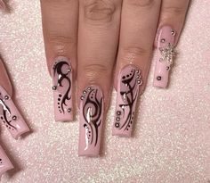 Punk Nails, Grunge Nails, Unique Acrylic Nails, Kawaii Nails, Pink Acrylic Nails, Square Acrylic Nails, Fire Nails, Dream Nails, Funky Nails