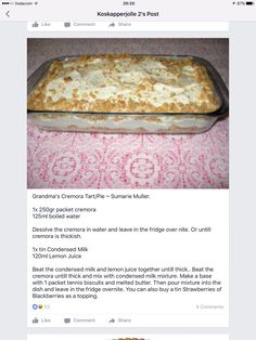 an image of a casserole dish on the facebook page