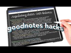 a person holding a tablet with the words goodmotes hacks written on it