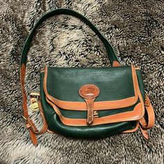 This Bag Is In Great Condition! Real Dooney & Bourke. Green And Brown Leather. Classic! Brown Leather Bag, Dooney & Bourke Bags, Dooney Bourke, Green Brown, Green And Brown, Brown Leather, Leather Bag, Bag Lady, Conditioner