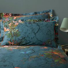 Bloomsbury Garden Teal Oxford Pillowcase by Timorous Beasties