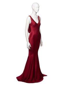 For Sale on 1stDibs - ▪ Brand: John Galliano ▪ Creative Director: John Galliano ▪ Collection: Fall-Winter 2001 ▪ Fabric: Red crêpe-backed satin, 68% Acetate, 32% Viscose ▪ Details: Galliano Dress, Vampire Dress, Satin Evening Dress, Red Satin Dress, Bias Cut Dress, Satin Evening Dresses, Designer Evening Gowns, Fabric Red, Gala Dresses