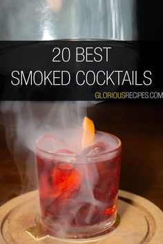 Smoked Cocktails Mixology Recipes, Bourbon Cocktail Recipe, Whisky Cocktails, Bourbon Drinks, Breakfast Smoothie Recipes, Smoothie Drink Recipes