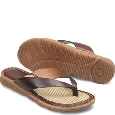 Bora Basic | Born Shoes Brown Leather Beach Sport Sandals, Leather Closed Toe Sport Sandals For Beach, Brown Leather Outdoor Sandals, Leather Round Toe Flip Flops For Beach, Beach T-strap Sandals With Round Toe In Leather, Leather T-strap Sandals With Round Toe For Beach, Brown Leather Sport Sandals With Round Toe, Brown Leather Outdoor Flip Flops, Outdoor Leather Brown Flip Flops