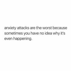 Anxiety attacks... Mental Health Humor, Down Quotes, All Body Workout, Neck Tattoos, Tattoos Women, Literary Quotes, True Quotes, Affirmations, Feelings