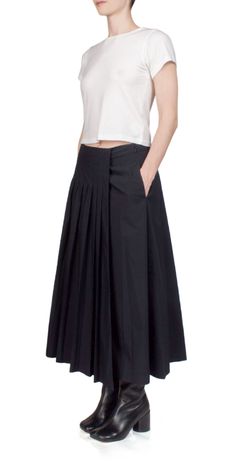 Discover the effortless elegance of the 6397 pleated wrap skirt. made with a japanese typewriter cotton poly blend this midi length skirt features a pleated design and a relaxed a-line silhouette. with a side zipper closure and front pockets it's the perfect combination of practicality and style.    details:    - color: black  - 70% cotton 30% polyester  - side zip closure  - front pockets  - relaxed a-line silhouette  - vendor code: ns099  - fits true to size  - model is 5ft 5in and is wearing a size s Black Midi Wrap Skirt, Japanese Skirt, Wrap Skirt Black, Midi Length Skirts, Cute Jeans, Hair Fragrance, Effortless Elegance, Pleated Midi Skirt, Typewriter