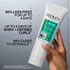 Redken Acidic Bonding Curls Silicone-Free Leave-in Treatment is a treatment that works to provide heat protection, repair, and hydration to damaged curls. This treatment prepares hair for styling with heat protection against temperatures up to 450F. With Acidic Bonding Concentrate Silicone-Free Leave-In Treatment, curls are strengthened and provided with up to 96 hours of shine and definition KEY BENEFITS • 85% less frizz for up to 96hrs• 12x easier to detangle• Up to 96hrs of shiny & defined curls• Heat protection up to 450F• Formulated with Curl-Bond Technology (Citric Acid + Urea + Glycine) to build bonds + repair curl strength from the inside HOW TO USE: Use as a complete hair care routine with Acidic Bonding Curls shampoo and conditioner. After conditioning, apply to clean, damp hair. Redken Acidic Bonding, Curl Routine, Purple Shampoo And Conditioner, Curl Shampoo, American Crew, Curl Cream, Kevin Murphy, Purple Shampoo, Defined Curls