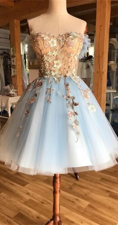 Light Blue Homecoming Dresses, Light Blue Homecoming Dress, Sweetheart Homecoming Dress, Tulle Homecoming Dress, Blue Homecoming Dresses, 파티 드레스, Cocktail Sauce, Prom Dresses For Teens, Lace Homecoming Dresses