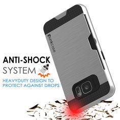 an image of a cell phone with the text anti - shock system