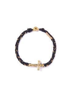 Rain, rain, don't go away. 8" Hand braided black thread and plated chain Plated brass hardware and palm tree cross charm Snap closure Handmade in New York City. Please allow 5-7 business days for production. Nabi Bracelet, Rain Rain, Hair Rings, Black Thread, Chain Gold, Cross Charms, Brass Hardware, Ring Bracelet, Men Necklace