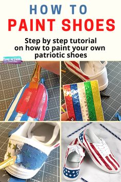 step by step instructions for how to paint shoes