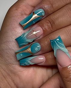 Get ready to shine this summer with our stunning nail art creations! 💅✨ Whether you're in Bakersfield, LA, or anywhere else in the 661 area, our airbrushed gold nails are sure to make a statement. From elegant designs to bold patterns, find your nail inspo and elevate your summer style with us! #SummerNails #BakersfieldNails #LANails #661Nails #AirbrushNails #GoldNails #NailArt #NailInspo 🌞💅 Nail Art Designs Trending, French Nails Blue, Manicure Aesthetic, Blue Stiletto Nails, Blue Manicure, Blue Coffin Nails, Dark Blue Nails, 3d Flower Nails, Airbrush Nails