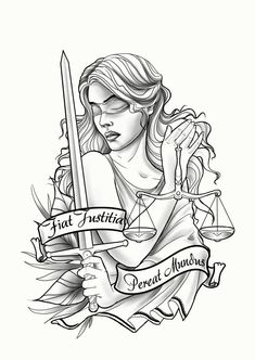 Libra Tattoo Scales Lady Justice, Lady Justice Tattoo Stencil, Justice Balance Tattoo, Lady Justice Tattoo Design Simple, Justice Tattoo For Women, Lady Justice Drawing, Justice Tattoo Design, Lady Justice Tattoo Design, Law Tattoo Ideas