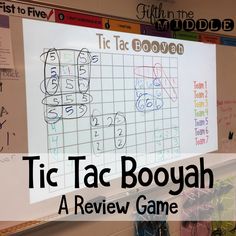 a white board with the words tic tac booyah written on it