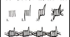 how to draw barbed wire step by step