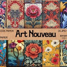 the art nouveau paper book is shown