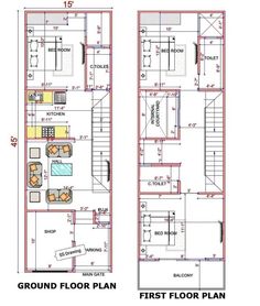 two story house plans with the first floor plan