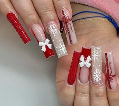 Holiday Nails Christmas, Nail Colors Winter, Colorful Nail Designs, New Year's Nails, Acrylic Nail Art