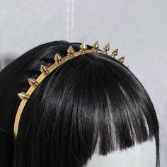 Sturdy studs that are screwed not glued. Resting on a stainless steal band ready to steal hearts and attention with a simple statement. ⛓ Made by Mana ⛓ Cosplay Hair Accessories, Stolen Heart, Cosplay Hair, Stainless Steal, Gold Headband, Gothic Halloween, Turban Headbands, Halloween Cosplay, Hair Accessories Headbands