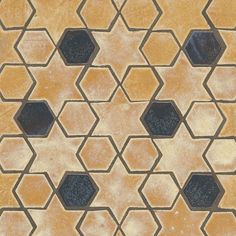 Star Hex pattern Coffee Cake and Coco Moon Hex Tile Floor, Star Tiles, Tile Shapes, Islamic Designs, Tile Colors, Islamic Tiles, Star Tile, Hex Tile, Hexagon Tile