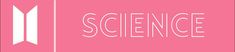 the words science on a pink background