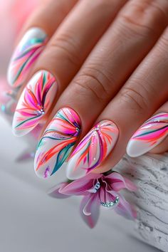 Nail Ombre Designs, Butter Nails, Boss Nails, Unghie Sfumate, August Nails, September Nails, Tropical Nails, Stylish Nails Designs