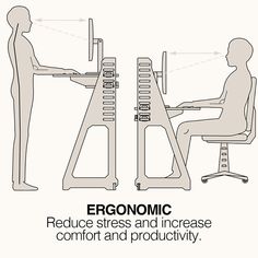 the ergonomic chair is designed to allow people to sit at their desks