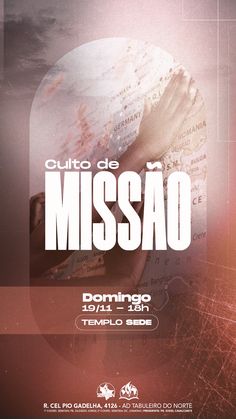 a poster with the words'custo de missao '