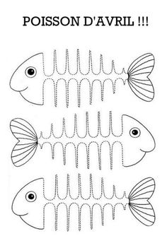 three fish that are lined up in the same pattern