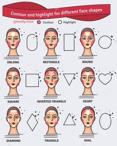 Long Face Shapes, Makeup Face Charts, Face Charts, Diamond Face Shape, Face Chart