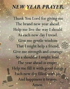 a poem written in the language of new year prayer