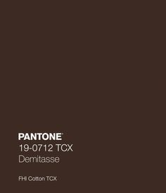 pantone's logo on a brown background with the words demtiase in white