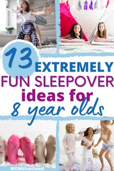 sleepover ideas for kids things to do - Fun sleepover ideas for 8 year olds Activities For Sleepovers, Kids Sleepover Activities, Slumber Party Crafts, Kids Sleepover