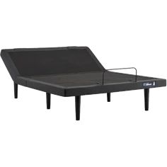 an adjustable bed frame with a pull out mattress on it's sides and legs