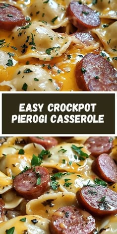 Discover this deliciously easy Crockpot Pierogi Casserole with Kielbasa! Perfect for busy nights, this comforting recipe combines savory kielbasa and tender pierogis in a creamy, cheesy sauce. Your family will love this effortless slow cooker dish! Crockpot Keilbasa Recipes, Pierogi And Kielbasa, Kielbasa Crockpot, Kielbasa Casserole, Easy Kielbasa Recipes, Pierogies And Kielbasa, Kielbasa Recipe