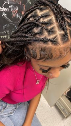 Styled Braids, Pretty Braids, Edges Hair, Box Braids Hairstyles For Black Women, Braids Hairstyles Pictures, Protective Hairstyles Braids, Pretty Braided Hairstyles