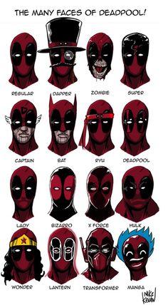 Deadpool Fan Art, Deadpool Movie, Art Comic, Books Art, Many Faces, Comic Book Covers, Comic Books Art, Comic Art, Deadpool