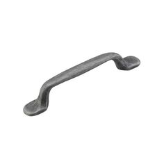 a metal handle on a white background